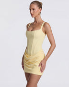 ALMUDENA - Minivestido drapeado de tirantes con lazada posterior™