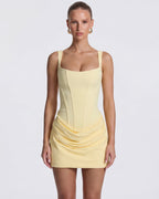 ALMUDENA - Minivestido drapeado de tirantes con lazada posterior™