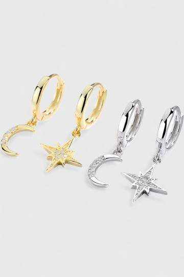 Pendientes Celestiales de Estrella y Luna