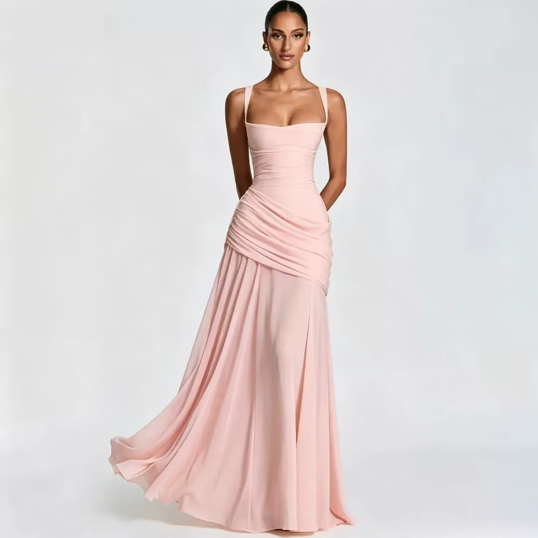 VALENTINA - Vestido largo drapeado™