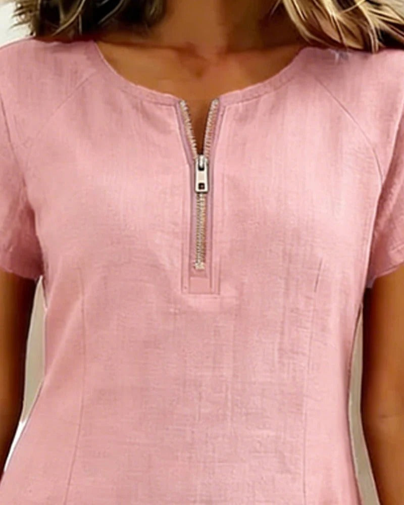 CAROLINA-Vestido de Algodón con Cremallera™
