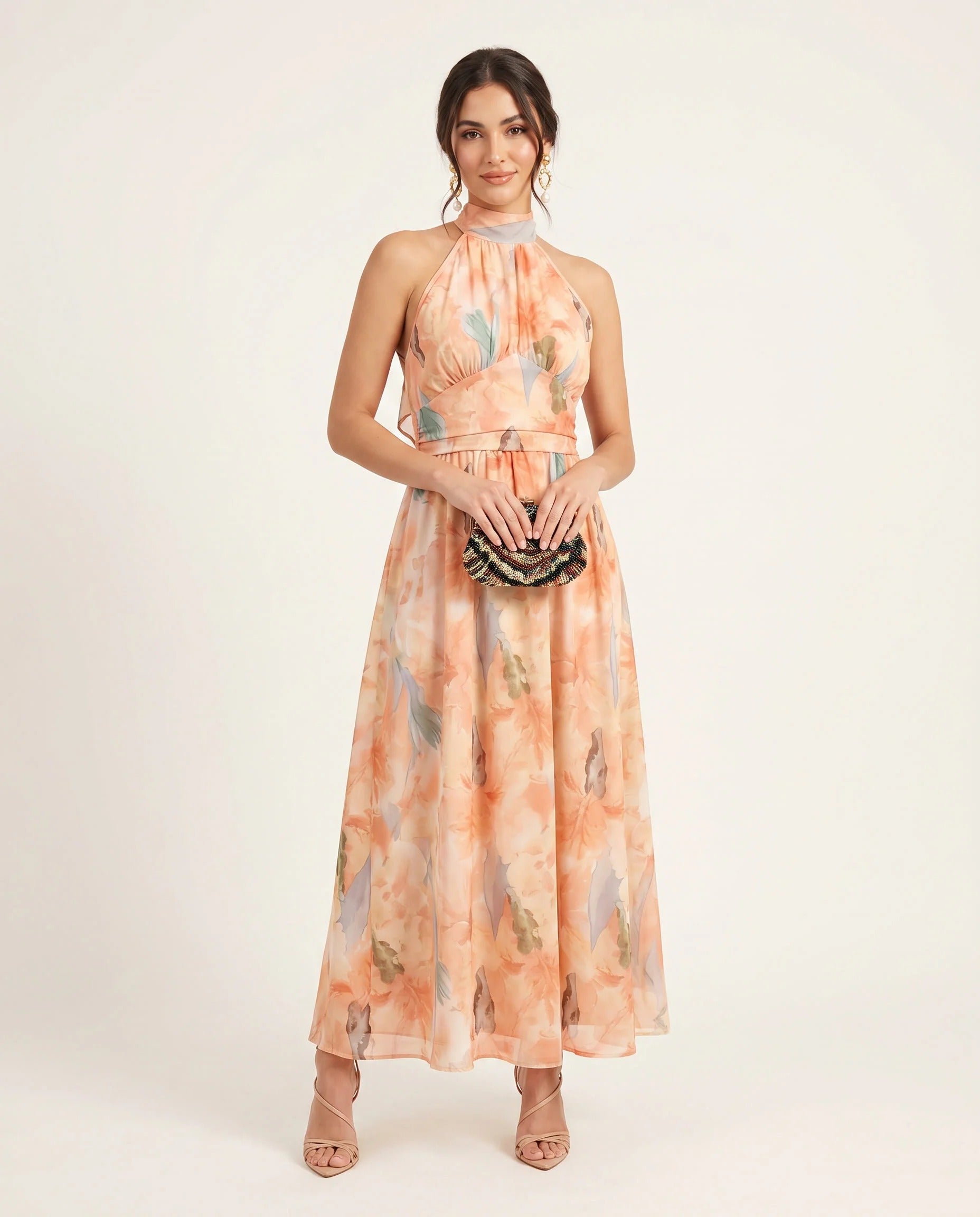 TATIANA-Vestido Veraniego con Escote Halter