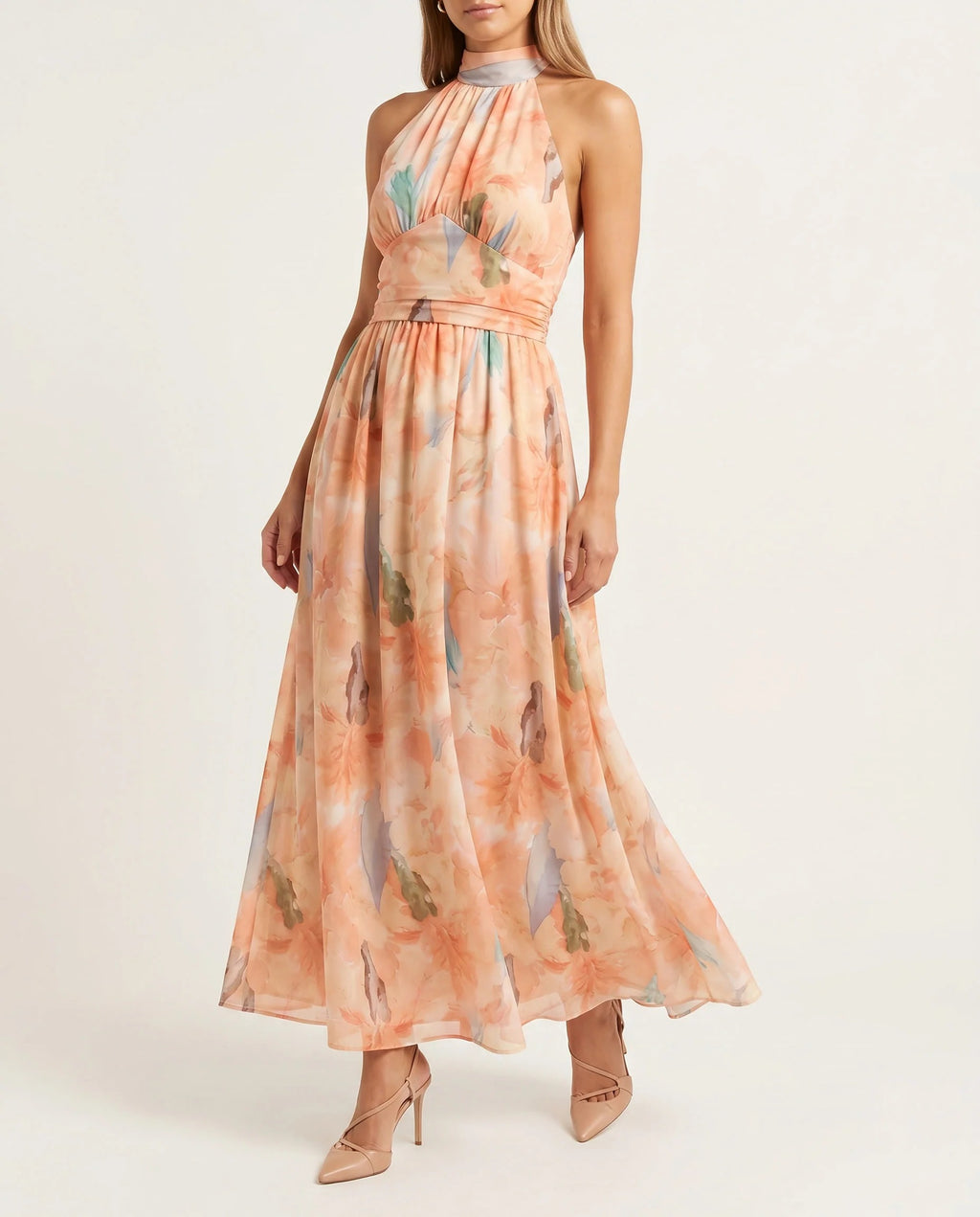 TATIANA-Vestido Veraniego con Escote Halter