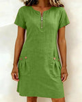 CAROLINA-Vestido de Algodón con Cremallera™