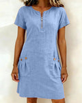 CAROLINA-Vestido de Algodón con Cremallera™
