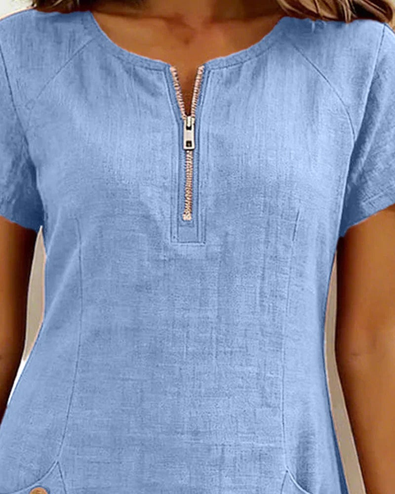 CAROLINA-Vestido de Algodón con Cremallera™