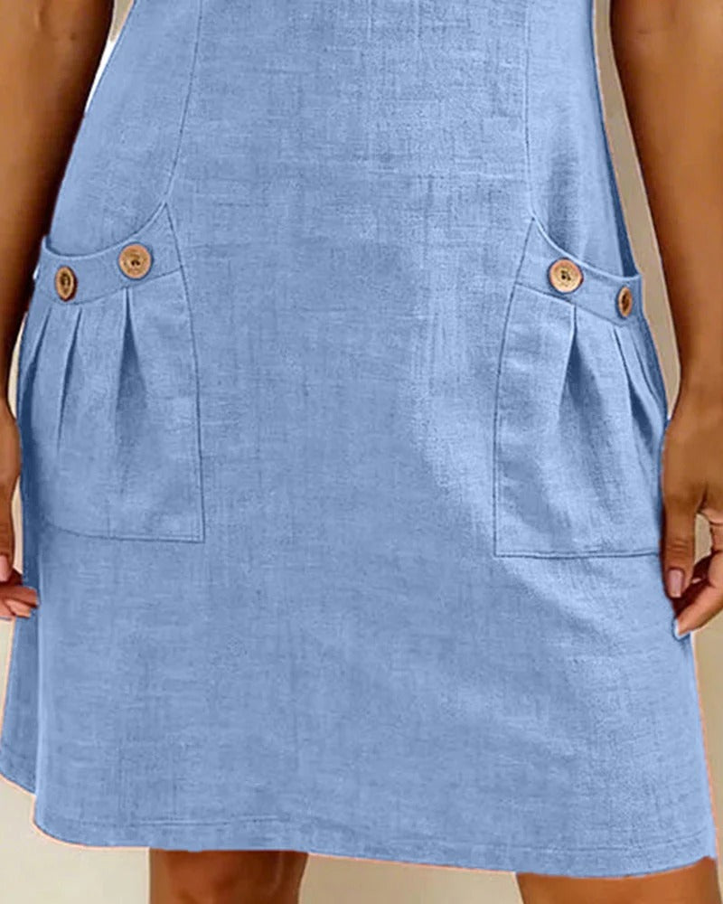 CAROLINA-Vestido de Algodón con Cremallera™