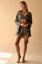 NAI-Conjunto de pijama de 3 piezas Leopardo