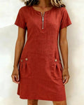 CAROLINA-Vestido de Algodón con Cremallera™