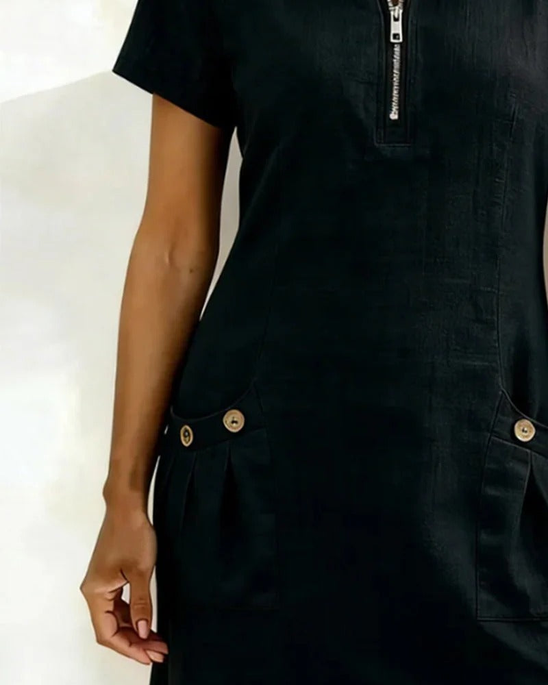 CAROLINA-Vestido de Algodón con Cremallera™