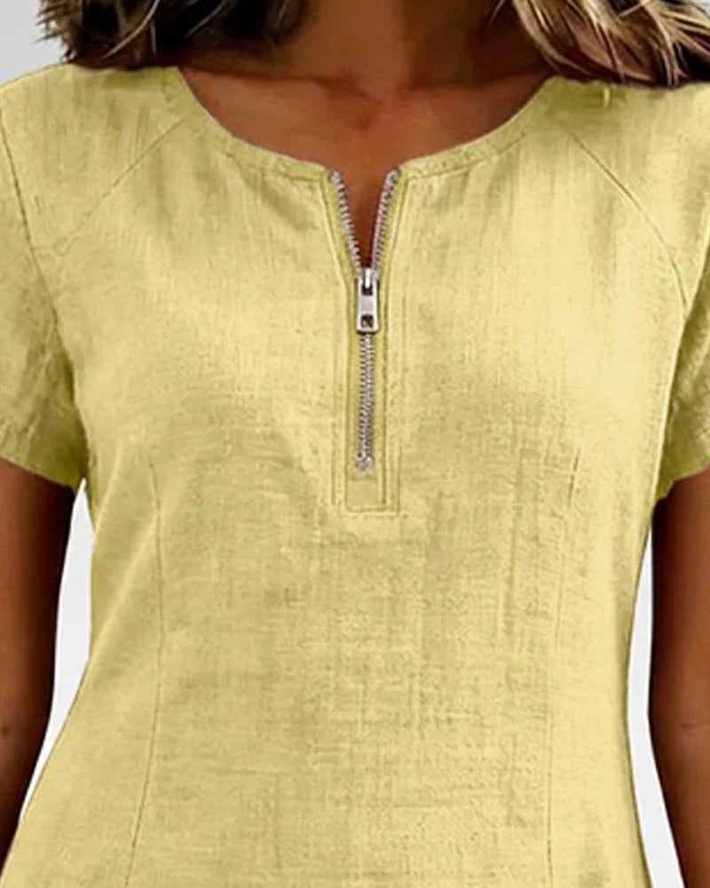 CAROLINA-Vestido de Algodón con Cremallera™
