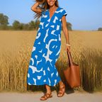 MARINA-Vestido de Verano con Escote en V