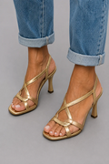 SOFÍA-Sandalias de Tacón Golden Summer Charm