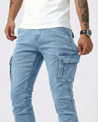HUGO - Pantalones cargo elásticos de corte slim fit™