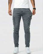 HUGO - Pantalones cargo elásticos de corte slim fit™