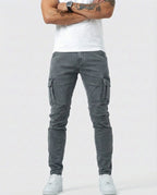 HUGO - Pantalones cargo elásticos de corte slim fit™