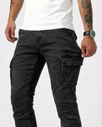 HUGO - Pantalones cargo elásticos de corte slim fit™