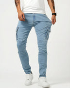 HUGO - Pantalones cargo elásticos de corte slim fit™