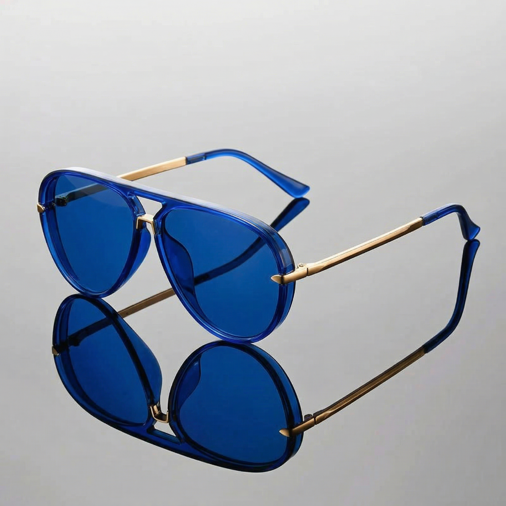 MATEO - Gafas de sol de aviador con doble puente y lentes en degradado™