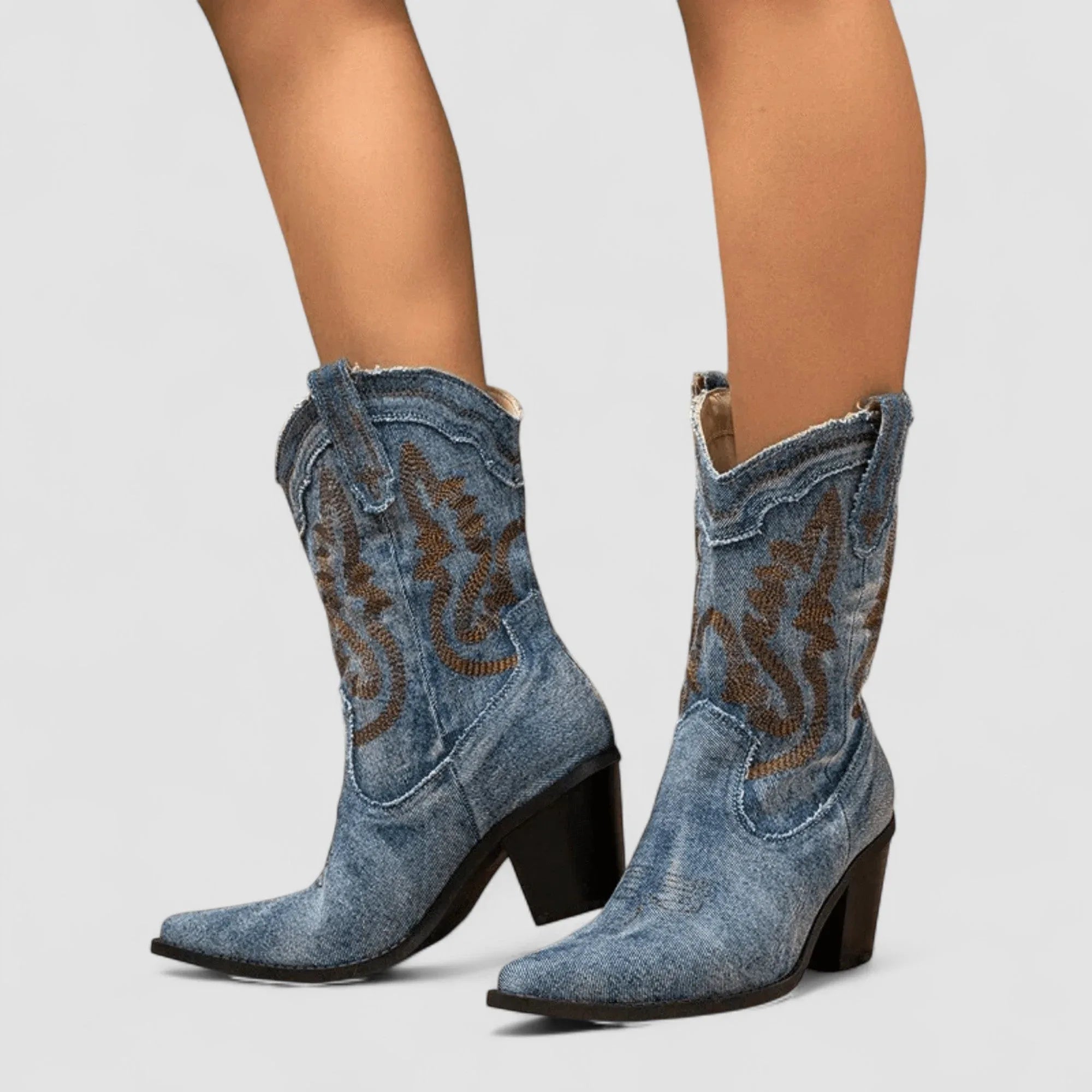 Selena – Orthopedische Denim Enkellaarsjes