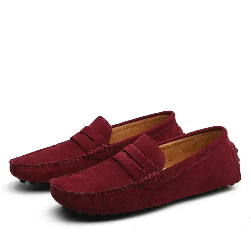 PABLO - Mocasines clásicos de ante con suela driver para hombre™