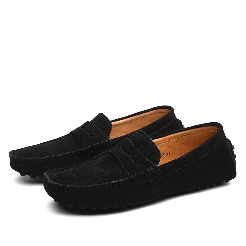 PABLO - Mocasines clásicos de ante con suela driver para hombre™