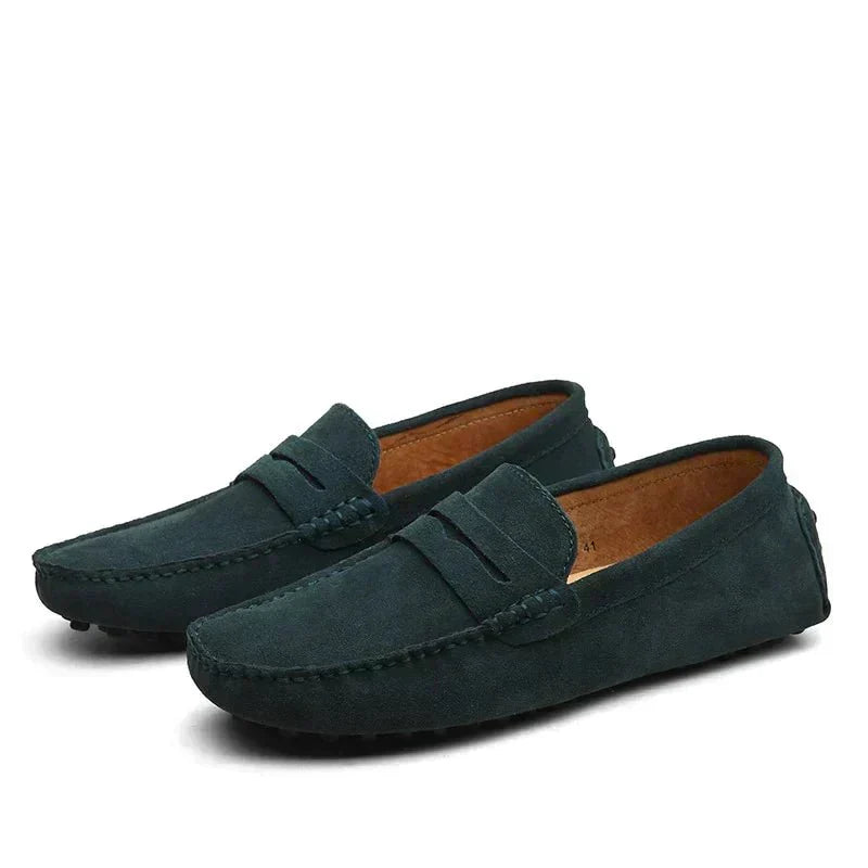 PABLO - Mocasines clásicos de ante con suela driver para hombre™