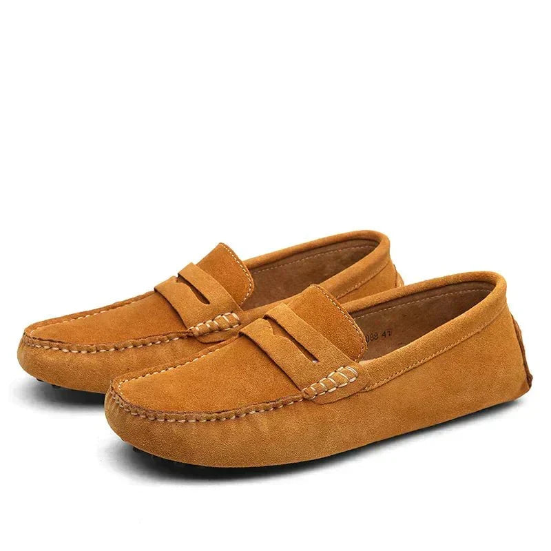 PABLO - Mocasines clásicos de ante con suela driver para hombre™