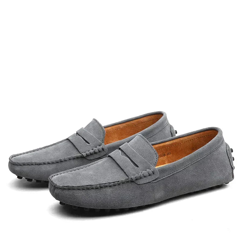 PABLO - Mocasines clásicos de ante con suela driver para hombre™