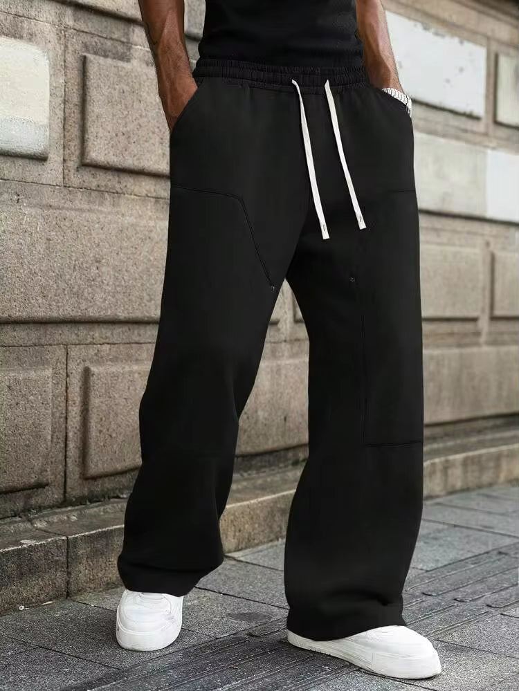 MATEO - Pantalones de chándal de felpa de corte holgado con cordón ajustable™