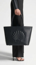 AURORA-Bolso de Cuero Negro y Elegante