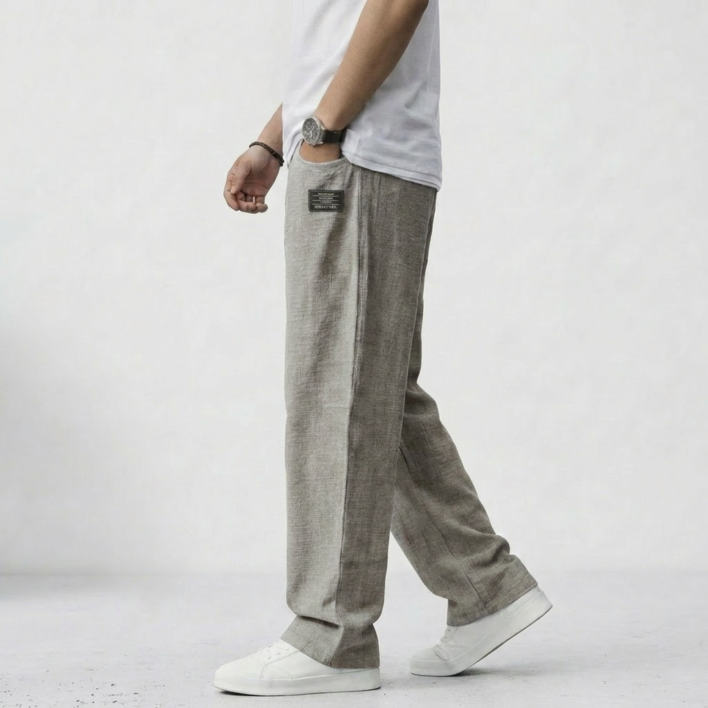 IVÁN|Pantalones de algodón y lino transpirables