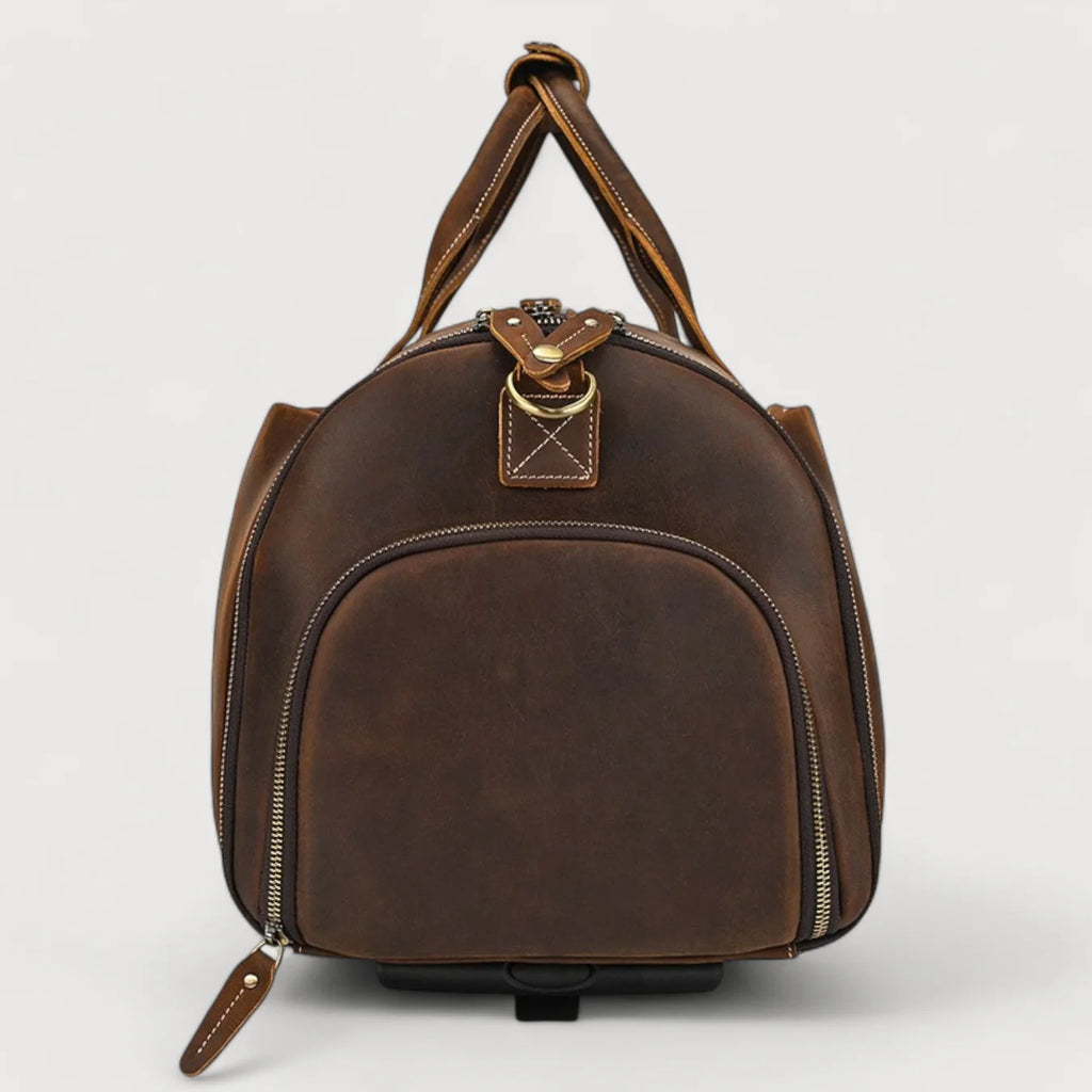 WILLY – Bolso Porta-Trajes Convertible en Cuero Premium (Ruedas)