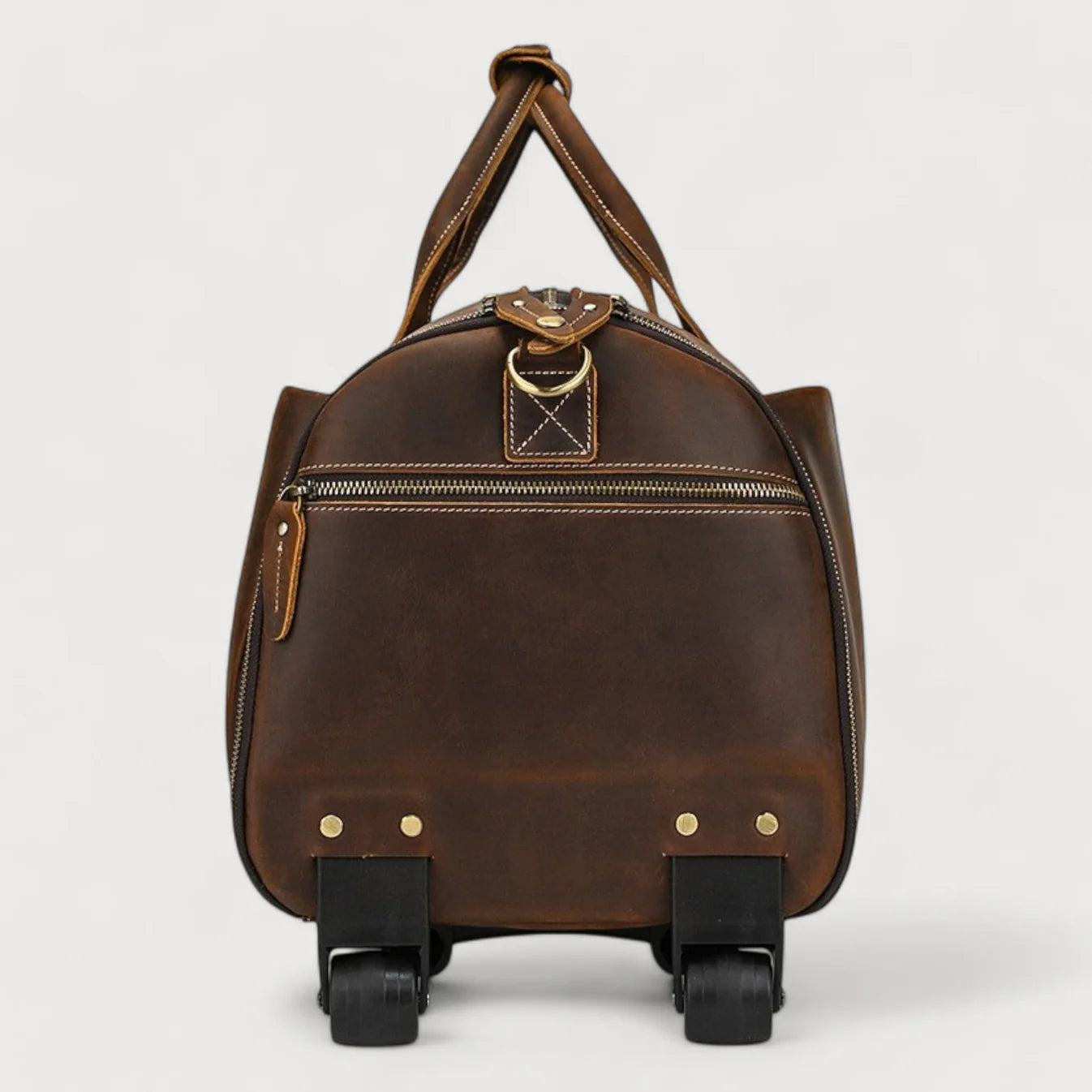 WILLY – Bolso Porta-Trajes Convertible en Cuero Premium (Ruedas)