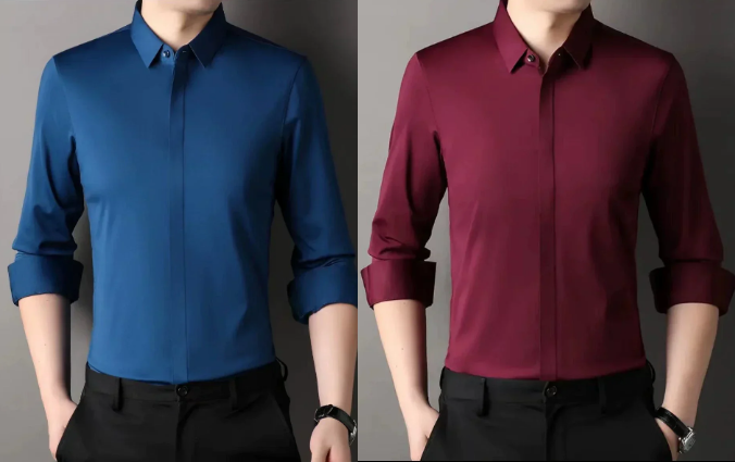🔥49% de réduction👔Chemise boutonnée infroissable pour hommes