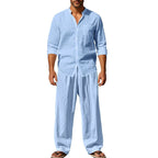 👔⏰ ZEITLICH BEGRENZTES SPECIAL – 50% RABATT+Versandkostenfrei! Herren Casual Atmungsaktives Hemd und Hose Set – Lässig, bequem & perfekt für Arbeit & Alltag 🍂