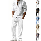 👔⏰ ZEITLICH BEGRENZTES SPECIAL – 50% RABATT+Versandkostenfrei! Herren Casual Atmungsaktives Hemd und Hose Set – Lässig, bequem & perfekt für Arbeit & Alltag 🍂