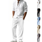 👔⏰ ZEITLICH BEGRENZTES SPECIAL – 50% RABATT+Versandkostenfrei! Herren Casual Atmungsaktives Hemd und Hose Set – Lässig, bequem & perfekt für Arbeit & Alltag 🍂