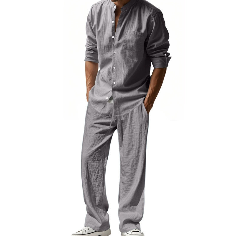 👔⏰ ZEITLICH BEGRENZTES SPECIAL – 50% RABATT+Versandkostenfrei! Herren Casual Atmungsaktives Hemd und Hose Set – Lässig, bequem & perfekt für Arbeit & Alltag 🍂