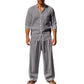 👔⏰ ZEITLICH BEGRENZTES SPECIAL – 50% RABATT+Versandkostenfrei! Herren Casual Atmungsaktives Hemd und Hose Set – Lässig, bequem & perfekt für Arbeit & Alltag 🍂