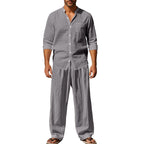 👔⏰ ZEITLICH BEGRENZTES SPECIAL – 50% RABATT+Versandkostenfrei! Herren Casual Atmungsaktives Hemd und Hose Set – Lässig, bequem & perfekt für Arbeit & Alltag 🍂