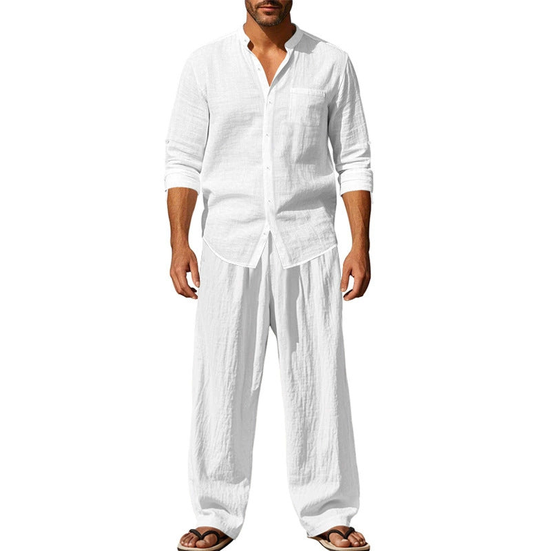 👔⏰ ZEITLICH BEGRENZTES SPECIAL – 50% RABATT+Versandkostenfrei! Herren Casual Atmungsaktives Hemd und Hose Set – Lässig, bequem & perfekt für Arbeit & Alltag 🍂