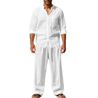 👔⏰ ZEITLICH BEGRENZTES SPECIAL – 50% RABATT+Versandkostenfrei! Herren Casual Atmungsaktives Hemd und Hose Set – Lässig, bequem & perfekt für Arbeit & Alltag 🍂