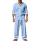 👔⏰ ZEITLICH BEGRENZTES SPECIAL – 50% RABATT+Versandkostenfrei! Herren Casual Atmungsaktives Hemd und Hose Set – Lässig, bequem & perfekt für Arbeit & Alltag 🍂