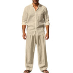 👔⏰ ZEITLICH BEGRENZTES SPECIAL – 50% RABATT+Versandkostenfrei! Herren Casual Atmungsaktives Hemd und Hose Set – Lässig, bequem & perfekt für Arbeit & Alltag 🍂