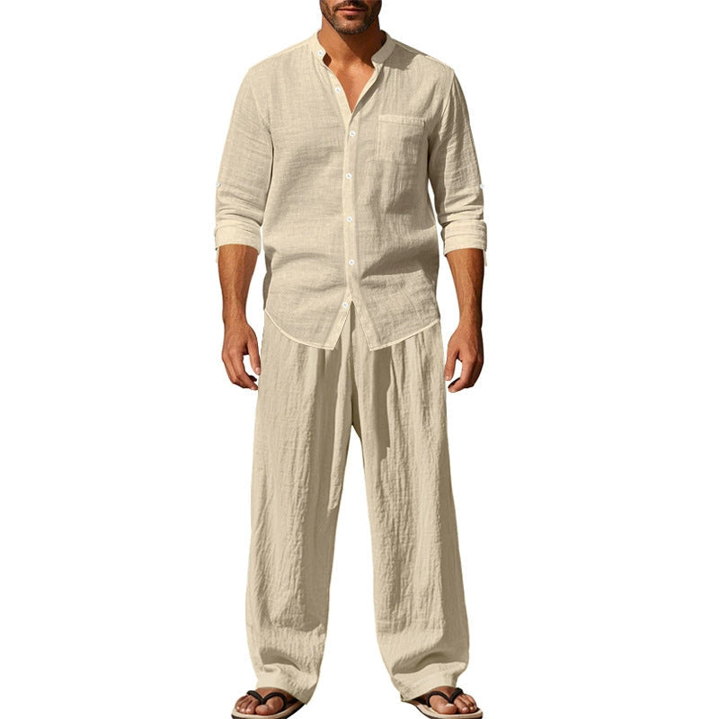 👔⏰ ZEITLICH BEGRENZTES SPECIAL – 50% RABATT+Versandkostenfrei! Herren Casual Atmungsaktives Hemd und Hose Set – Lässig, bequem & perfekt für Arbeit & Alltag 🍂