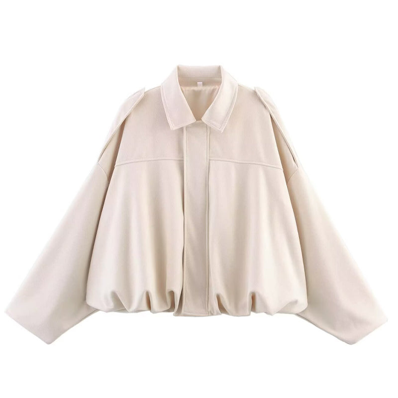 MAIA - Chaqueta tipo piloto de efecto ante con cuello clásico™