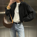 MAIA - Chaqueta tipo piloto de efecto ante con cuello clásico™