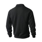 🔥Pull-over décontracté à demi-zip et à torsades pour homme