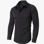 Chemise à manches longues unie